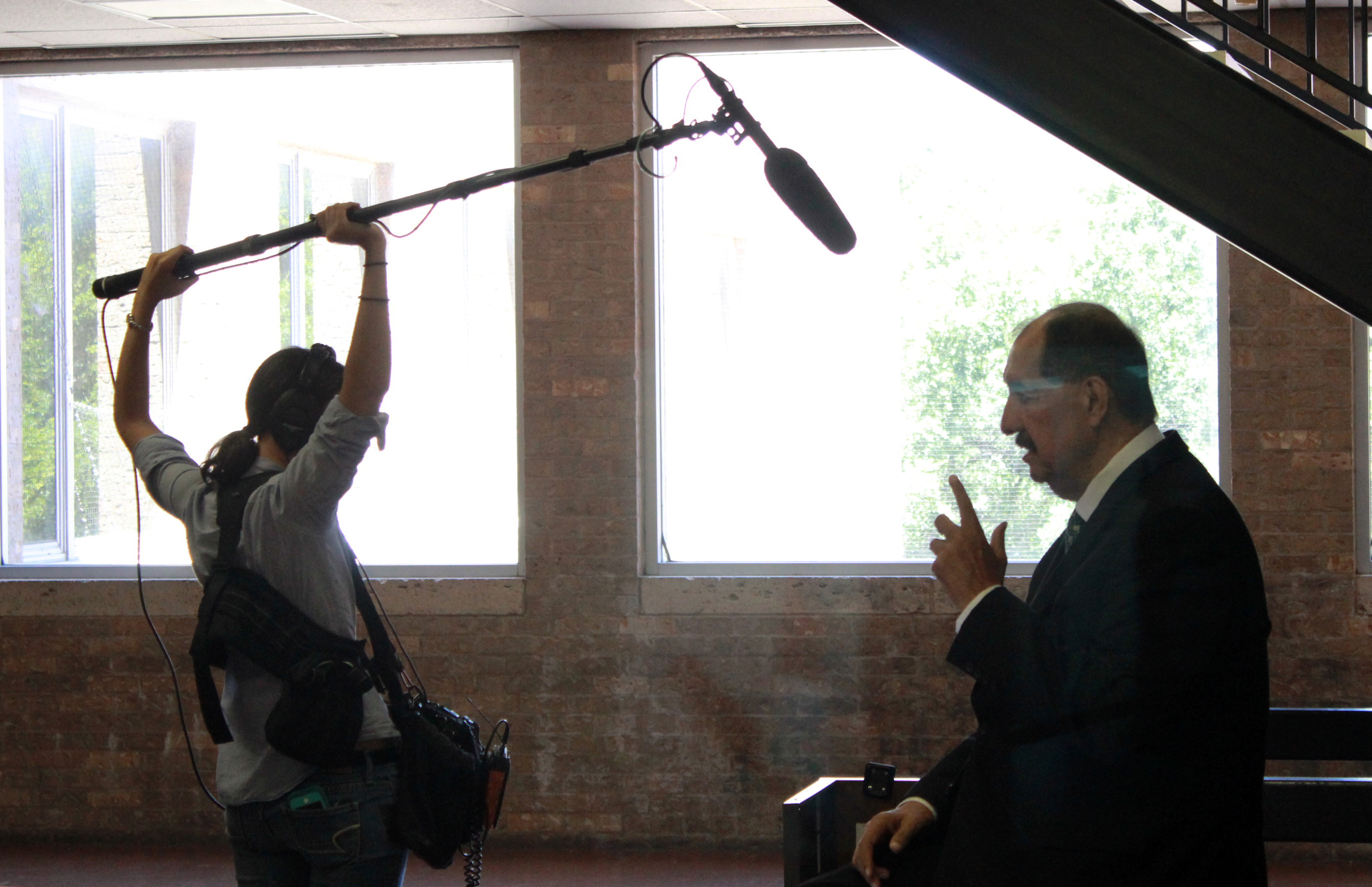 Ernesto Nieto being recorded