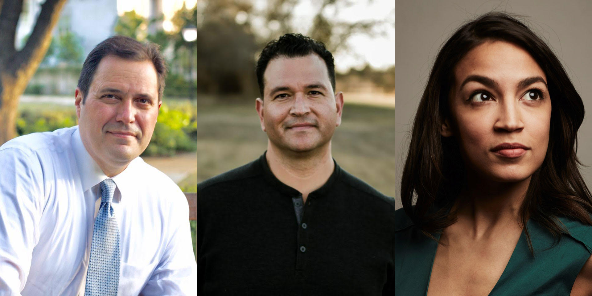 George Rodriguez, Miguel Levario, and Alexandria Ocasio-Cortez, NHI Congressional Candidates